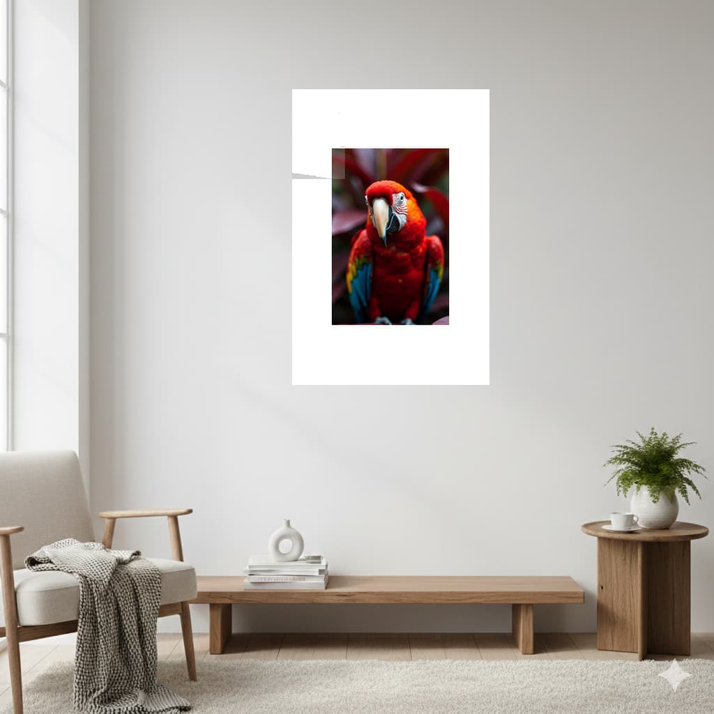 Metalik Papağan Duvar Dekoru  Modern İç Mekân Sanat Tablosu Vahşi Tablo en