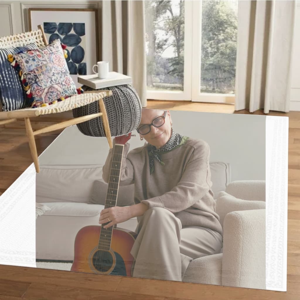 abla ve gitar Desenli Halı en Görünüm 4