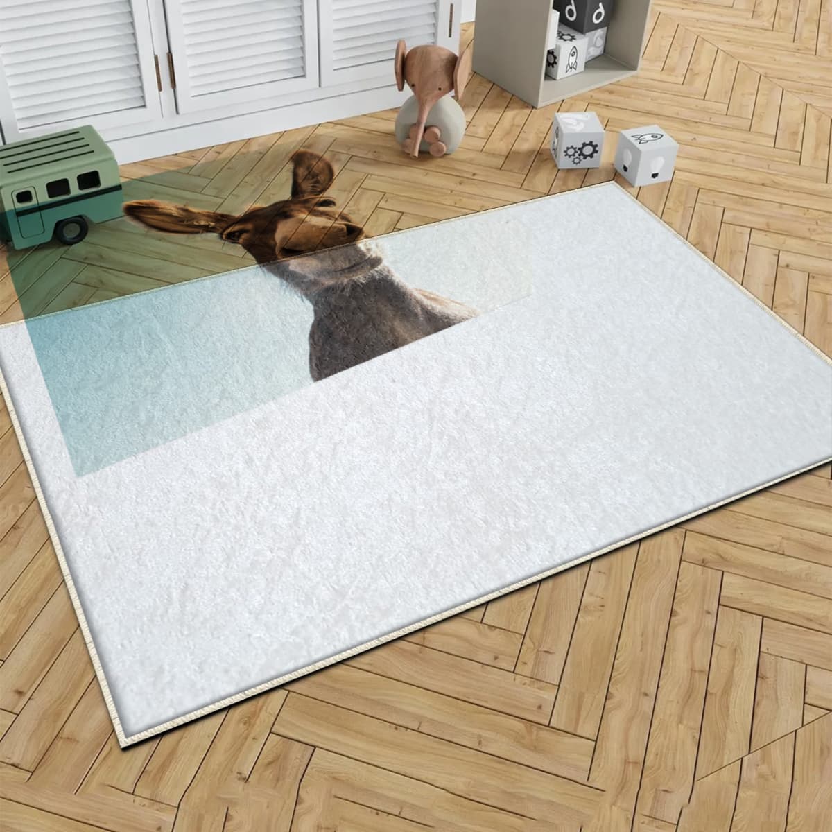 bahçe duvarından aştım Desenli Halı en Görünüm 1