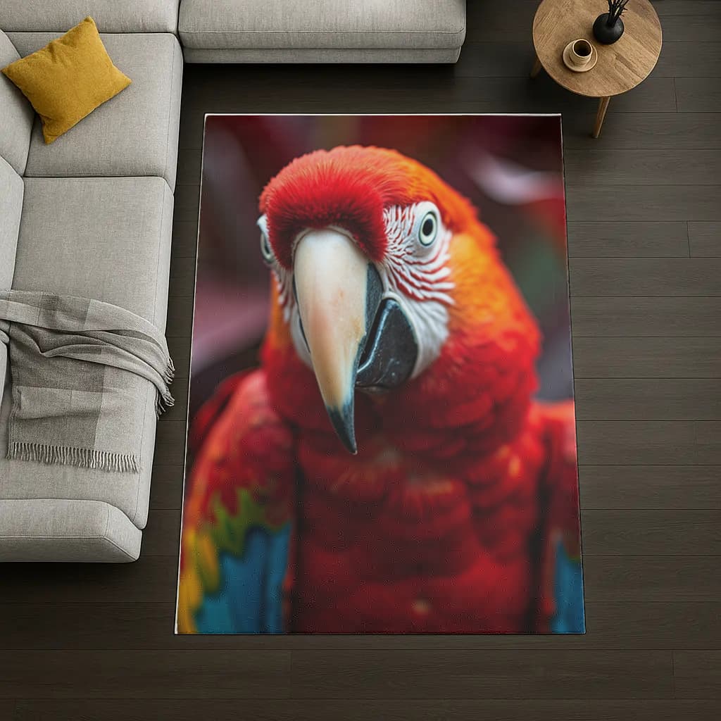 Metallic Parrot Wall Art Modern Interior Metal Decor Panel Desenli Halı en Görünüm 2