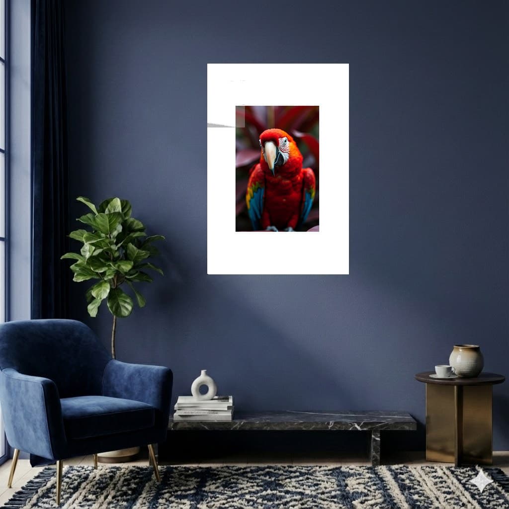 Metalik Papağan Duvar Dekoru Modern İç Mekân Sanat Tablosu Vahşi Tablo en Görünüm 3